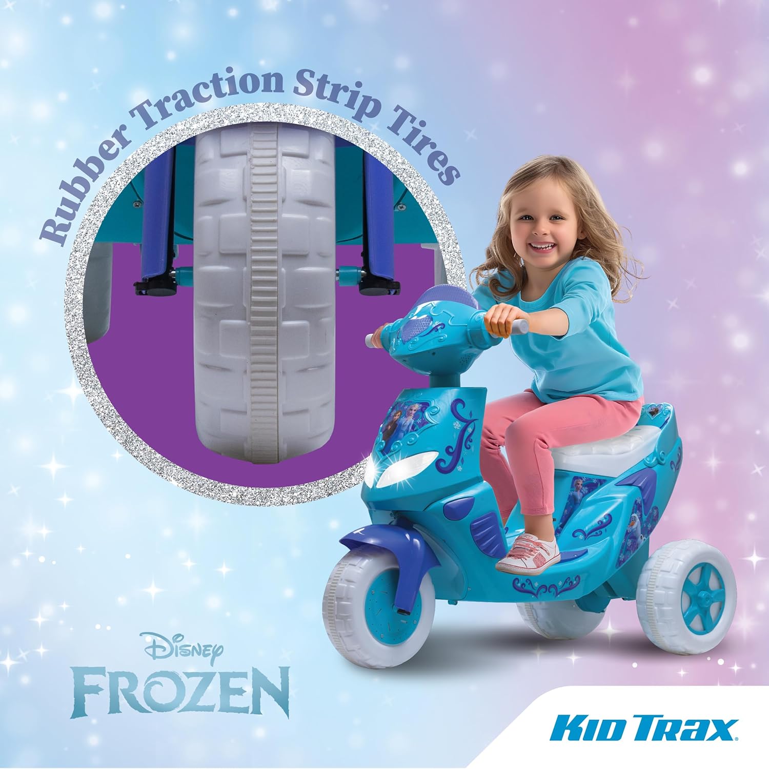Kid Trax 6V Disney Frozen Kids Scooter Ride On Toy