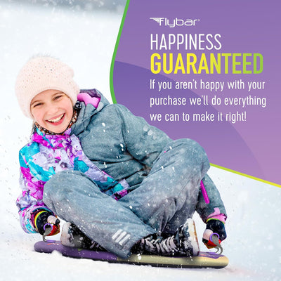 Flybar 26" Foam Saucer Snow Sled, Ages 5+, 110lb Capacity