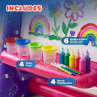Inflatable Art Easel for Kids Ages 3+, Washable Paint Set