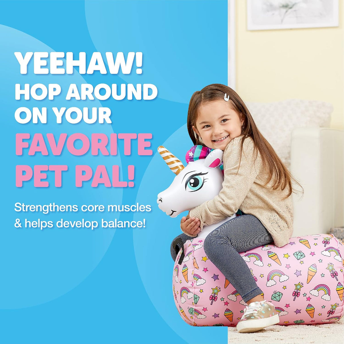 WADDLE Hip Hopper Inflatable Dog Bouncer, Ages 2+, 85lb Capacity