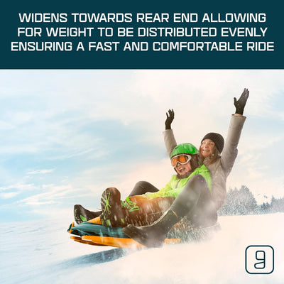 Gizmo Riders Snow Sled for Kids & Adults, Steering Wheel, Anti-Slip Seat, Brake, 260lb