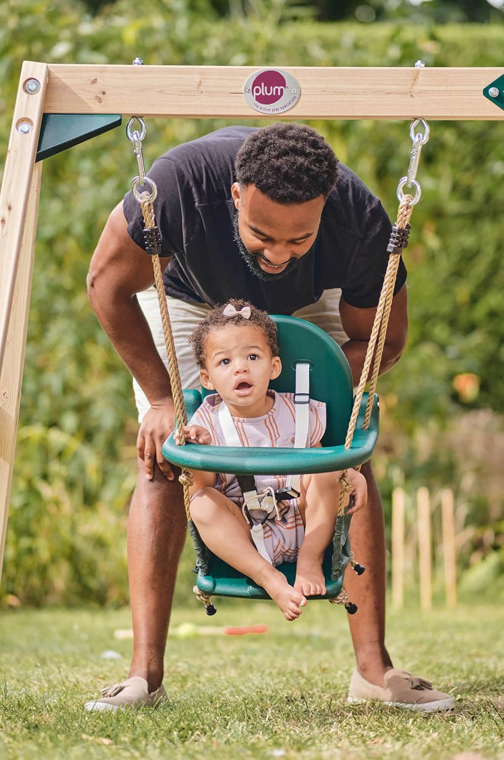 Plum Wooden Toddler Swing Sets for Backyard