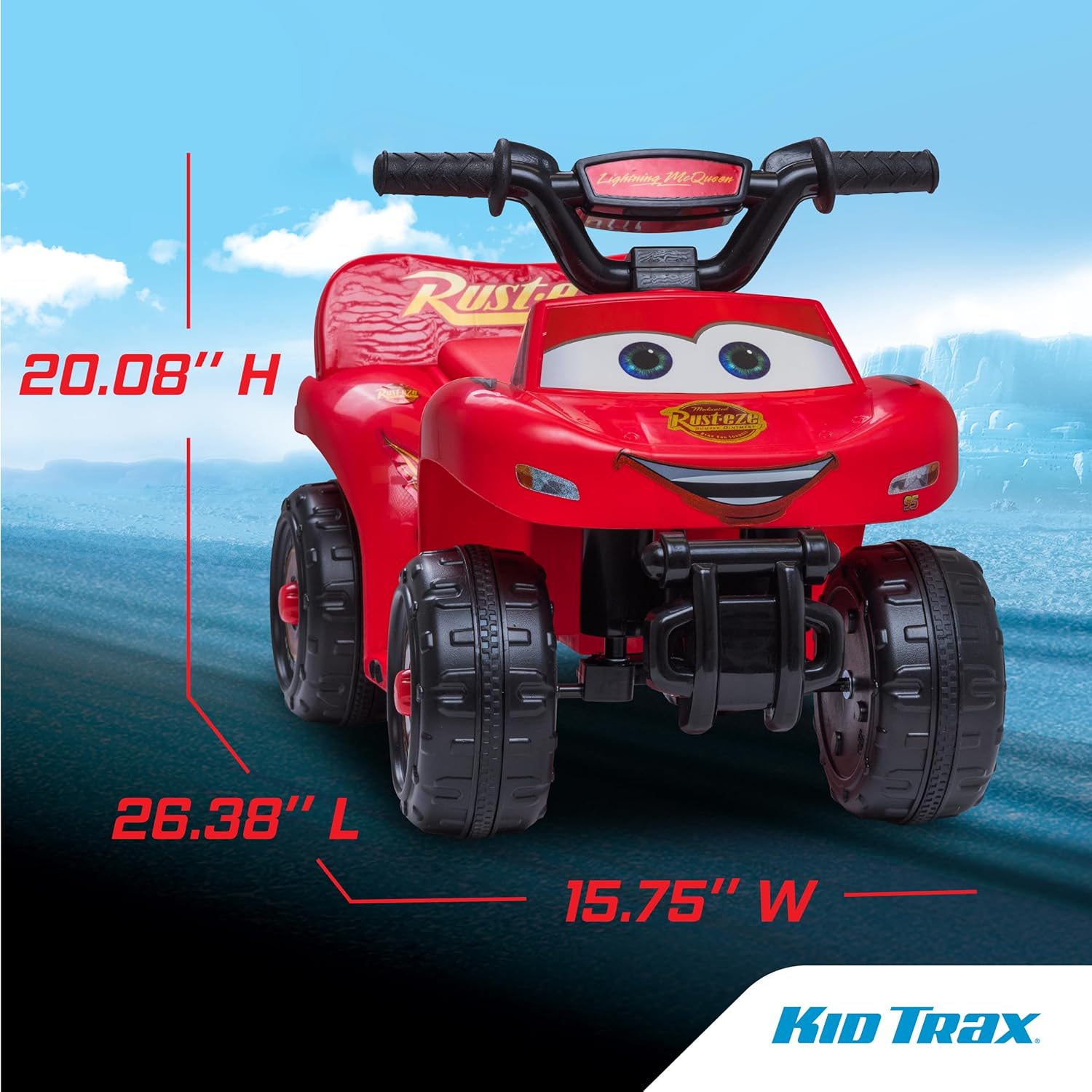 Disney 6V Cars Lightning McQueen Quad