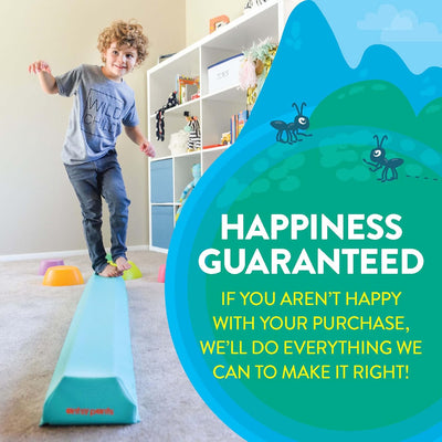 Balance Beam – Portable Gymnastics Beam, Gymnastics Equipment for Home with Anti-Slip Base, Lightweight/Extra Firm, Holds Up to 200lbs, Toddler to Adult Age