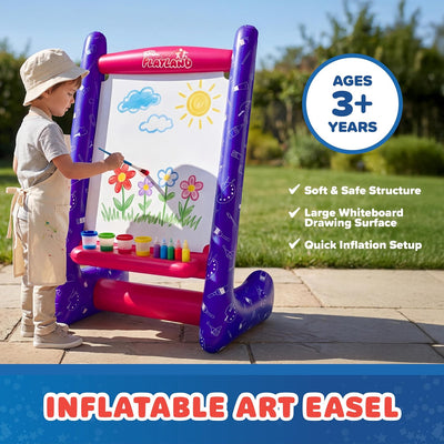 Inflatable Art Easel for Kids Ages 3+, Washable Paint Set