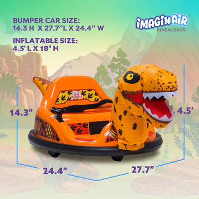 ImaginAir 6V Bumper Car with Auto-Inflated Orange Raptor