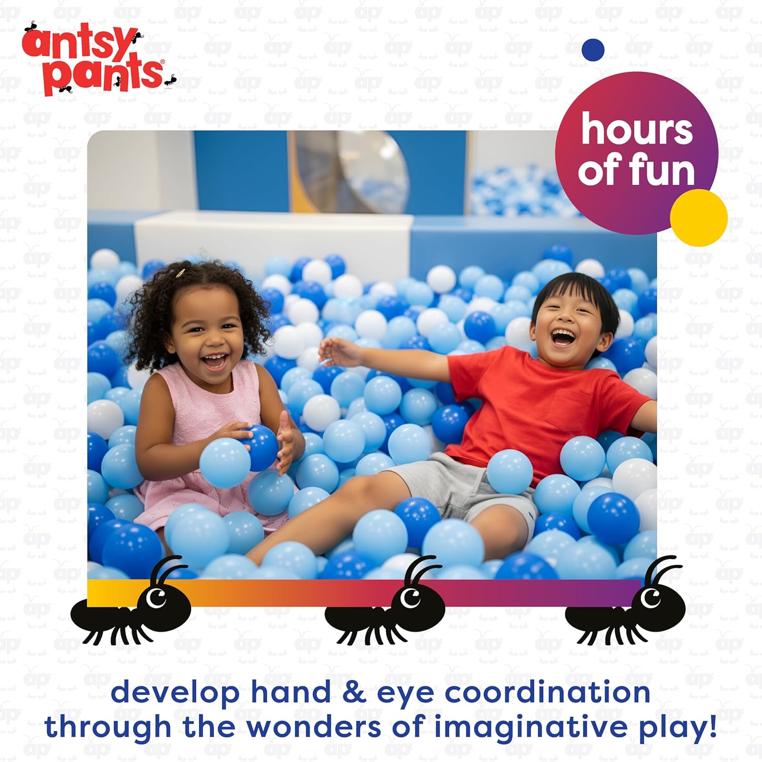Antsy Pants 100 Ball Pit Balls, Non-Toxic Ball Pit for Toddlers 1-3