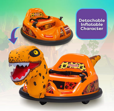 ImaginAir 6V Bumper Car with Auto-Inflated Orange Raptor