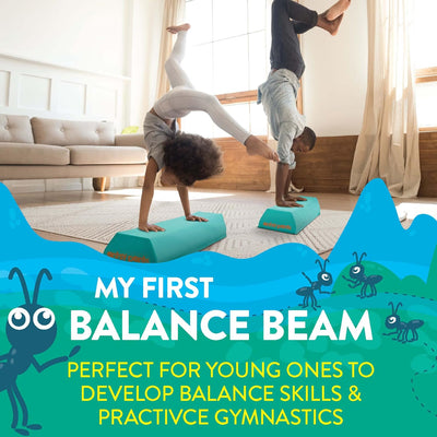 Balance Beam – Portable Gymnastics Beam, Gymnastics Equipment for Home with Anti-Slip Base, Lightweight/Extra Firm, Holds Up to 200lbs, Toddler to Adult Age