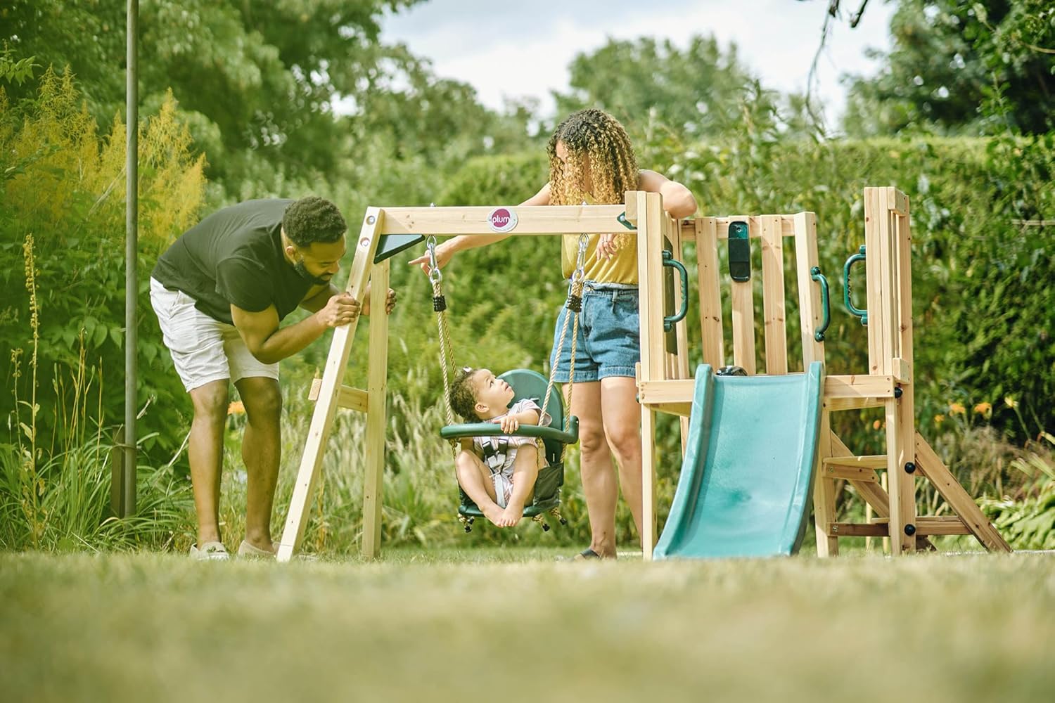 Plum Wooden Toddler Swing Sets for Backyard