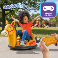 ImaginAir 6V Bumper Car with Auto-Inflated Brown Horse