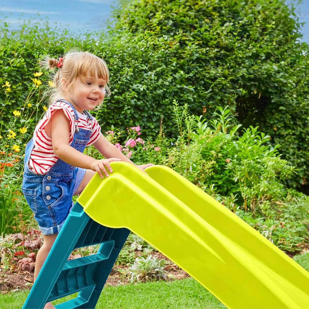 Fun N Fold Kids Slide, Indoor & Outdoor, Wide Steps, Ages 18M+