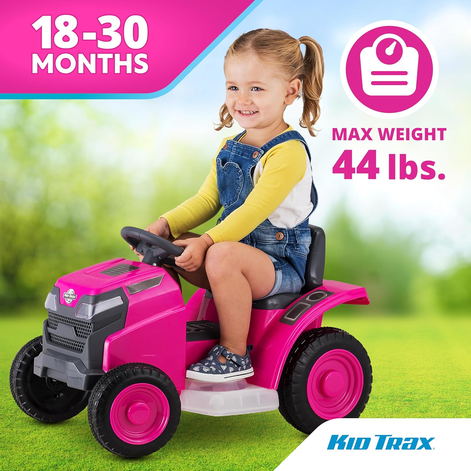 Kid Trax 6V Mow & Go Lawn Mower Orange