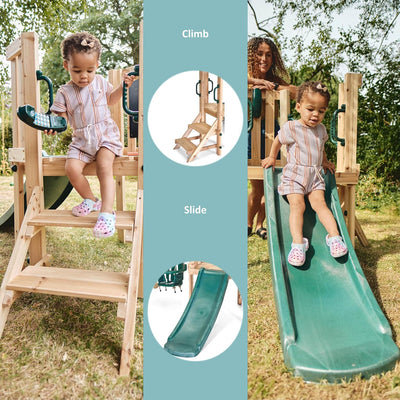 Plum Wooden Toddler Swing Sets for Backyard