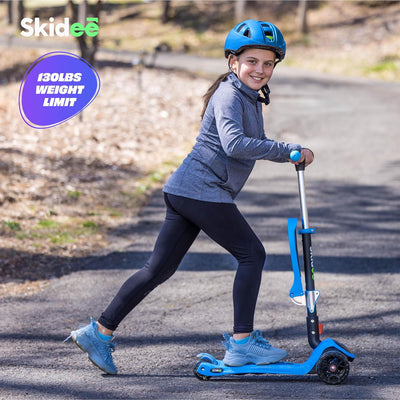 SKIDEE Kids 3-Wheel Scooter, Foldable, Adjustable, LED Light Wheels