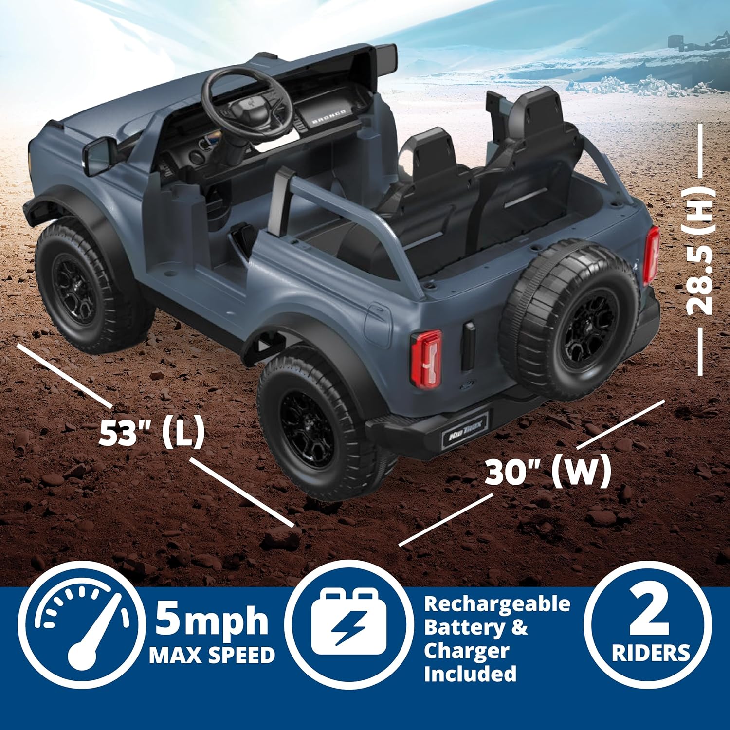 KT 12V Ford Bronco, 2 riders
