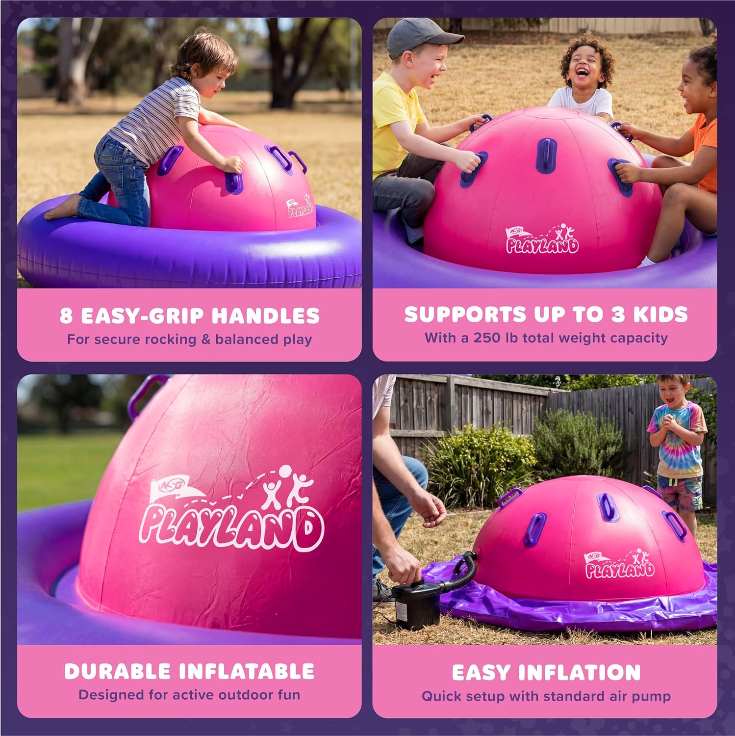 Playland Inflatable Dome Rocker for Kids Ages 5+