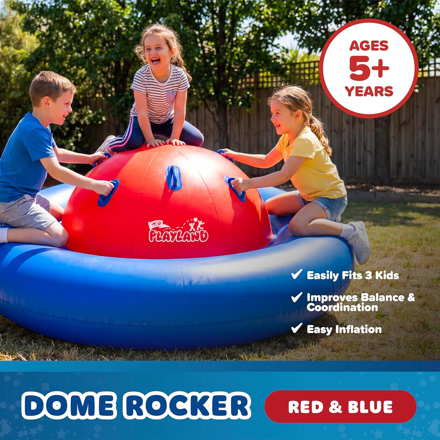 Playland Inflatable Dome Rocker for Kids Ages 5+