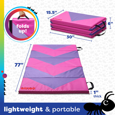 Antsy Pants Tumbling Mat for Kids - 5-Fold Gymnastics Mat, Easy to Clean, Sturdy, Foldable Tumbling Mats