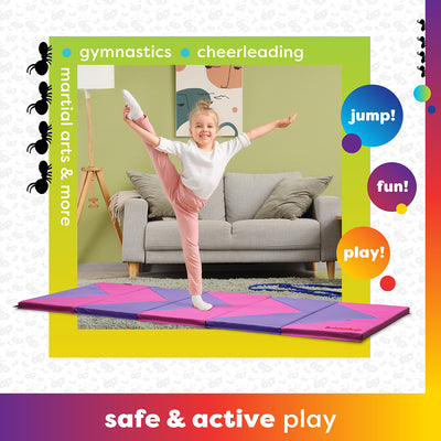 Antsy Pants Tumbling Mat for Kids - 5-Fold Gymnastics Mat, Easy to Clean, Sturdy, Foldable Tumbling Mats
