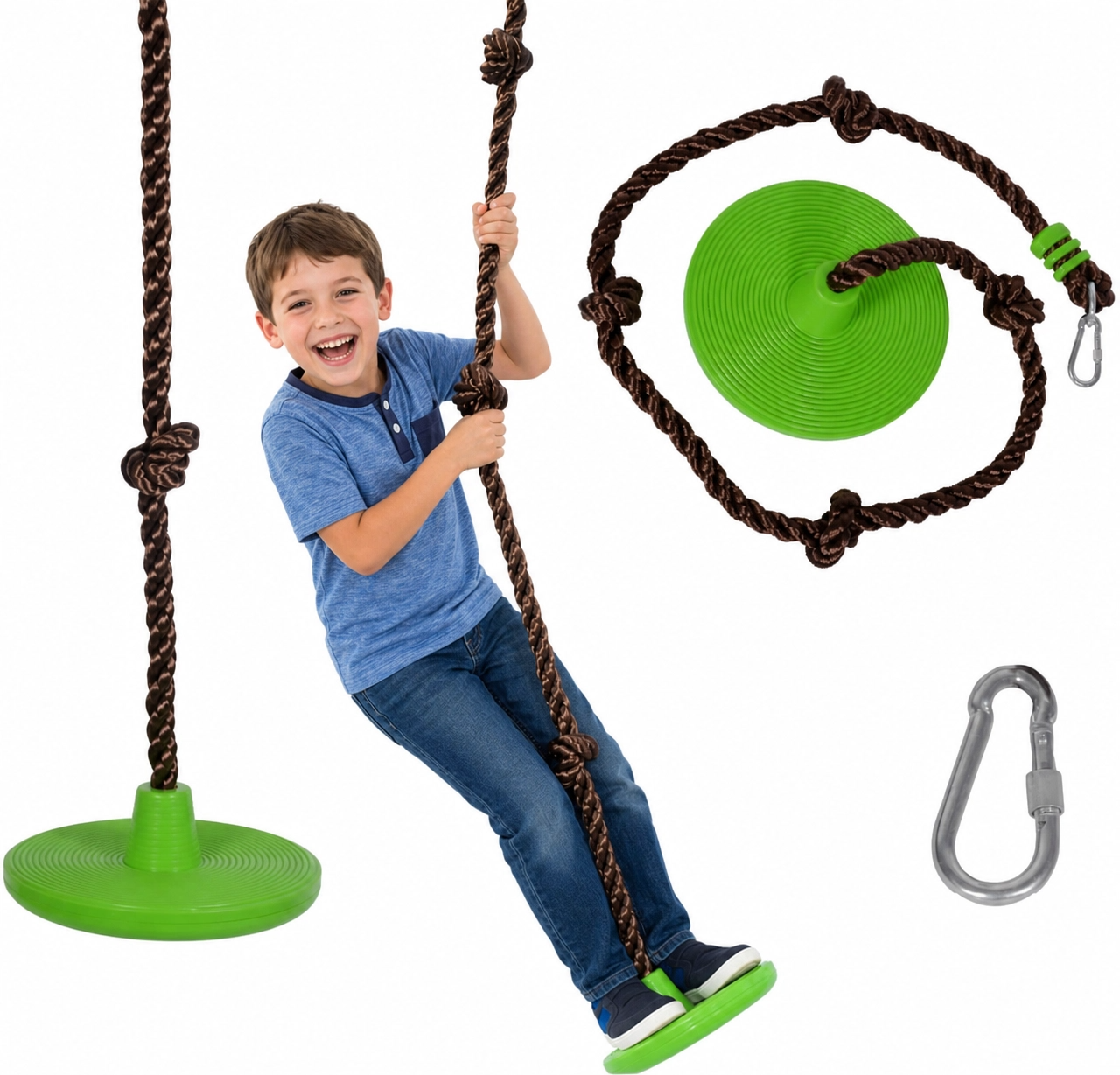 Swurfer Disco Tree Swing with LED Lights - Swing Sets for Backyard, Outdoor Swing, Swingset Outdoor for Kids, Easy Installation, Up to 200lbs
