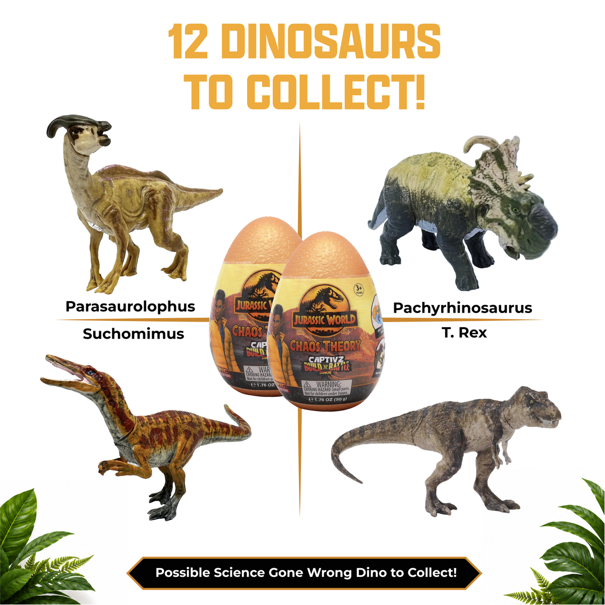 Jurassic World Captivz 2-Pack Surprise Eggs for Kids Ages 3+