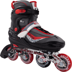 Chicago Boys Adjustable Inline Skates black/red - NSG Products