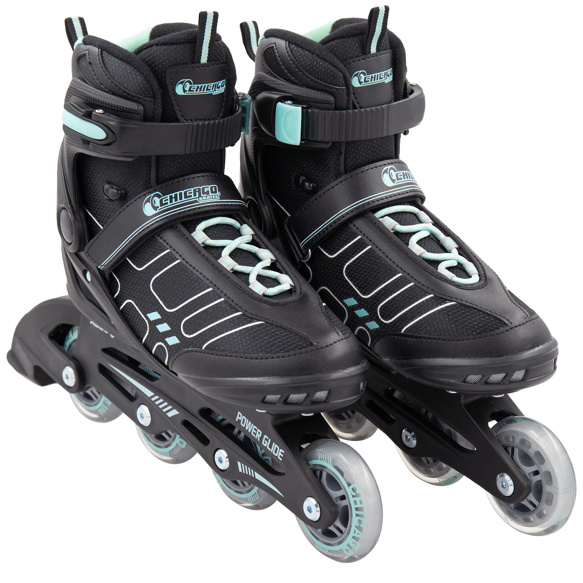 Chicago Adult Inline Skates Women's Black/Agua - NSG Products