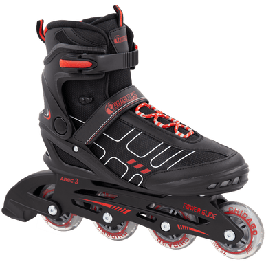 Chicago Adult Inline Skates Men's Black/Red - NSG Products
