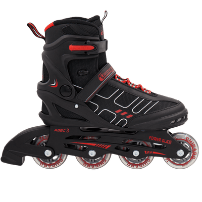 Chicago Adult Inline Skates Men's Black/Red - NSG Products