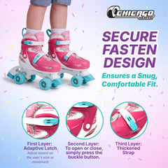 Chicago Skates Quad Roller Skate Set