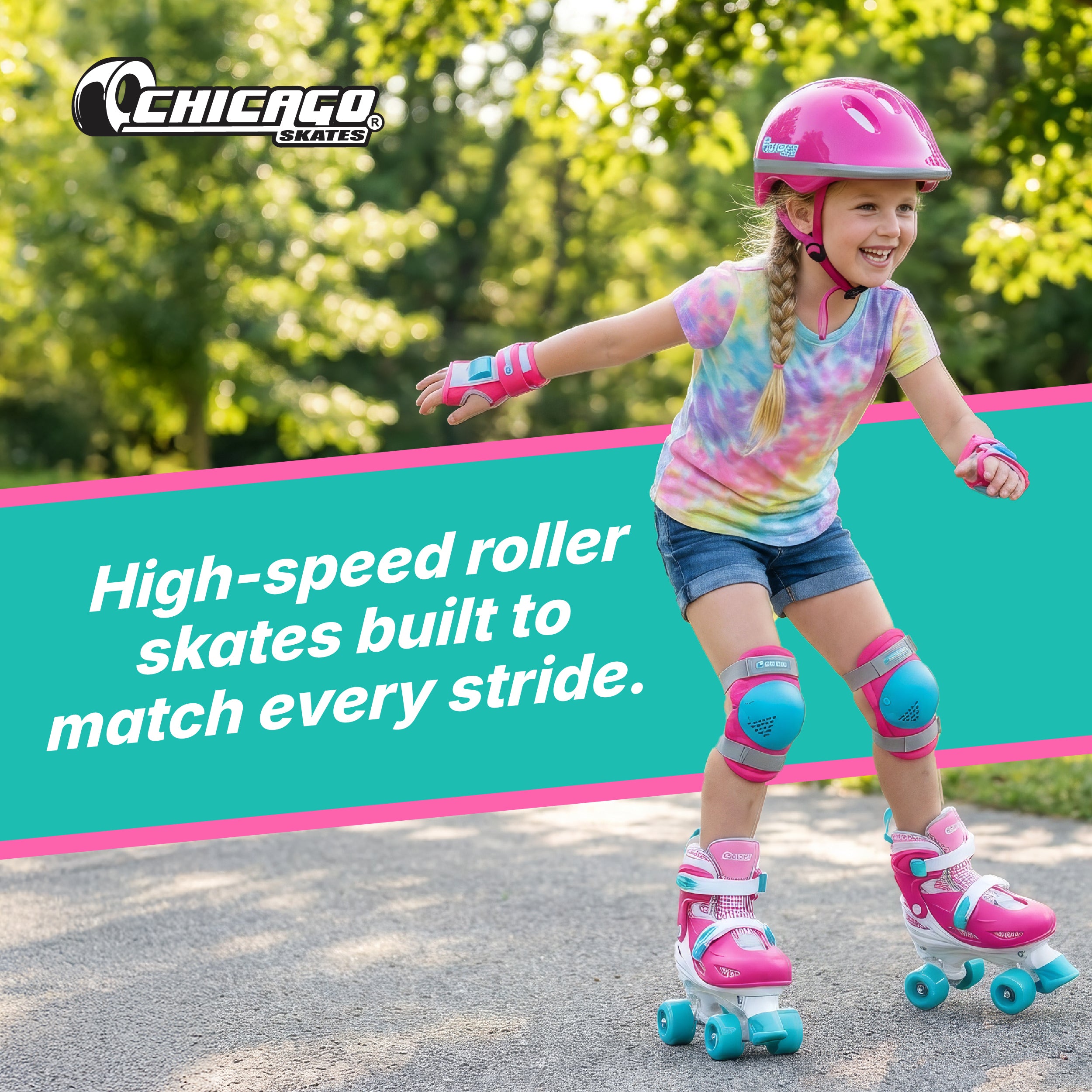 Chicago Skates Quad Roller Skate Set