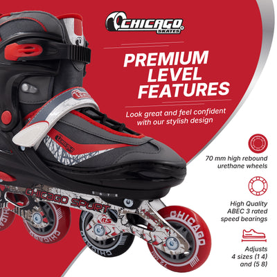 Chicago Boys Adjustable Inline Skates