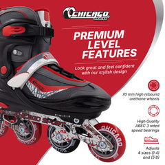 Chicago Boys Adjustable Inline Skates
