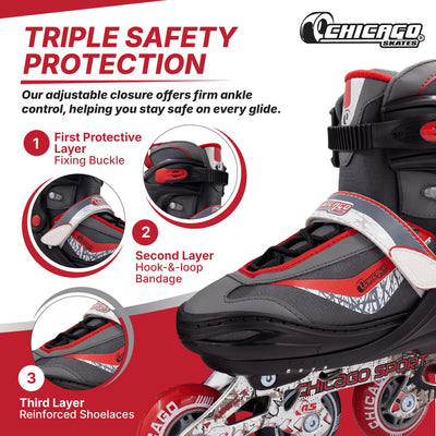 Chicago Boys Adjustable Inline Skates
