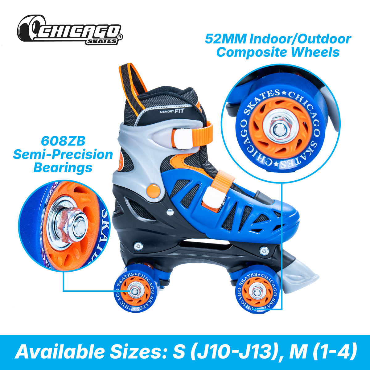 Chicago Skates Adjustable Quad Roller Skate