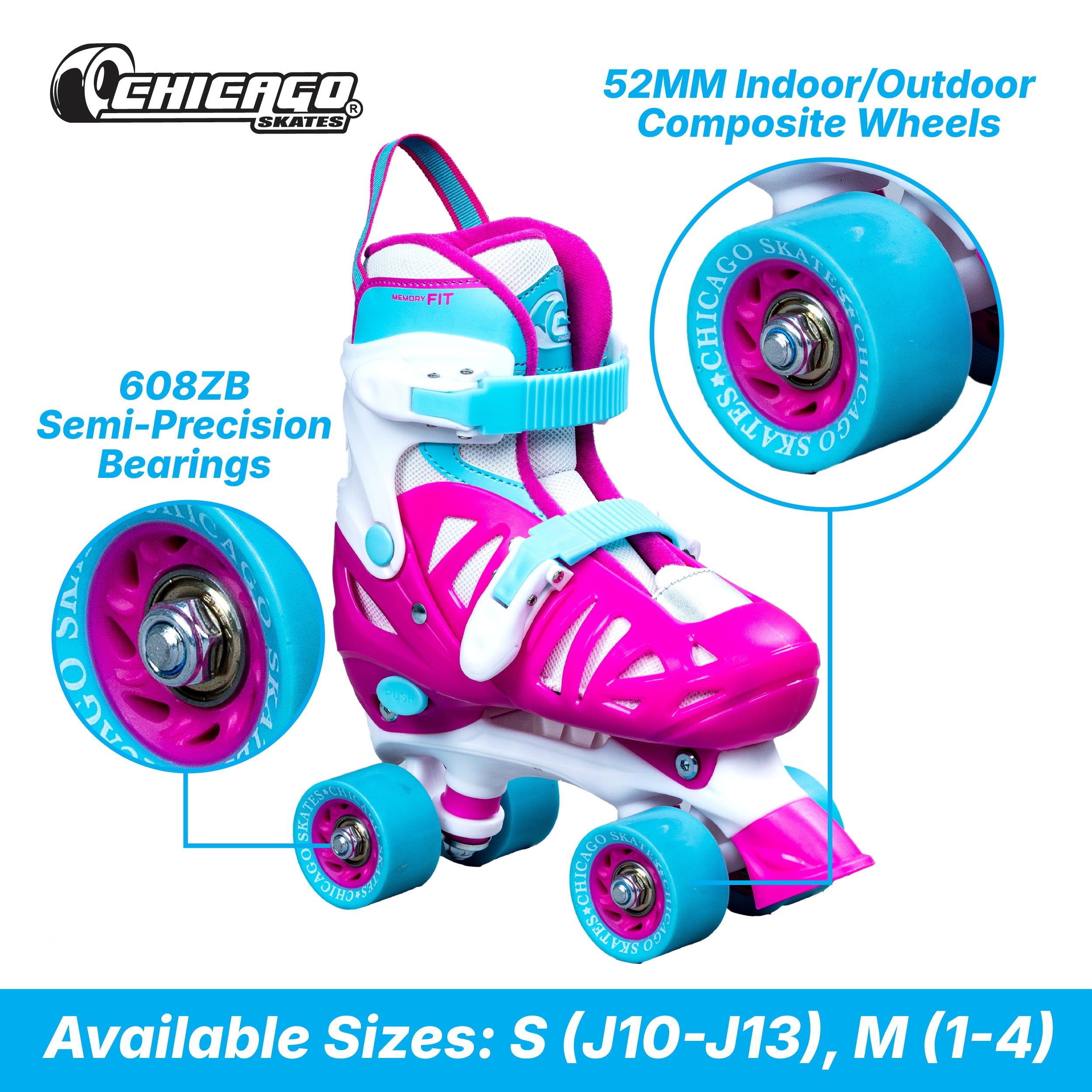 Chicago Skates Adjustable Quad Roller Skate