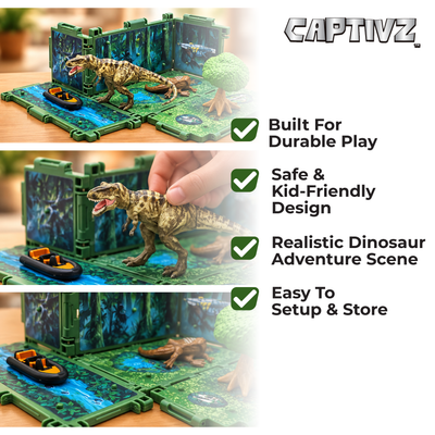 Jurassic World Dinorama Dinosaur Toys Playset for Kids Ages3+