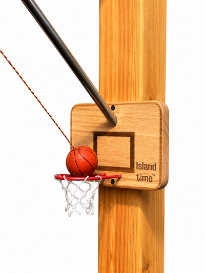 Island Time Sports Ring Toss Game - Outdoor Yard Beach Games for Adults and Family, Hook and Ring Games with String and Hooks for Indoor/Outdoor Use (With telescoping pole)
