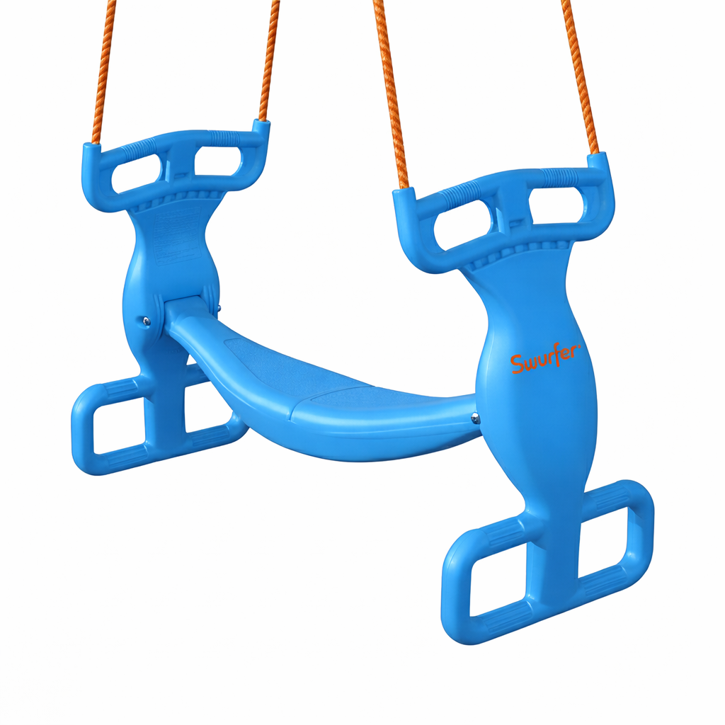 Double Rider Glider Swing Green/Brown