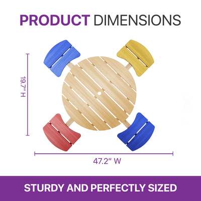 Plum® Circular Picnic Table with Coloured Seats