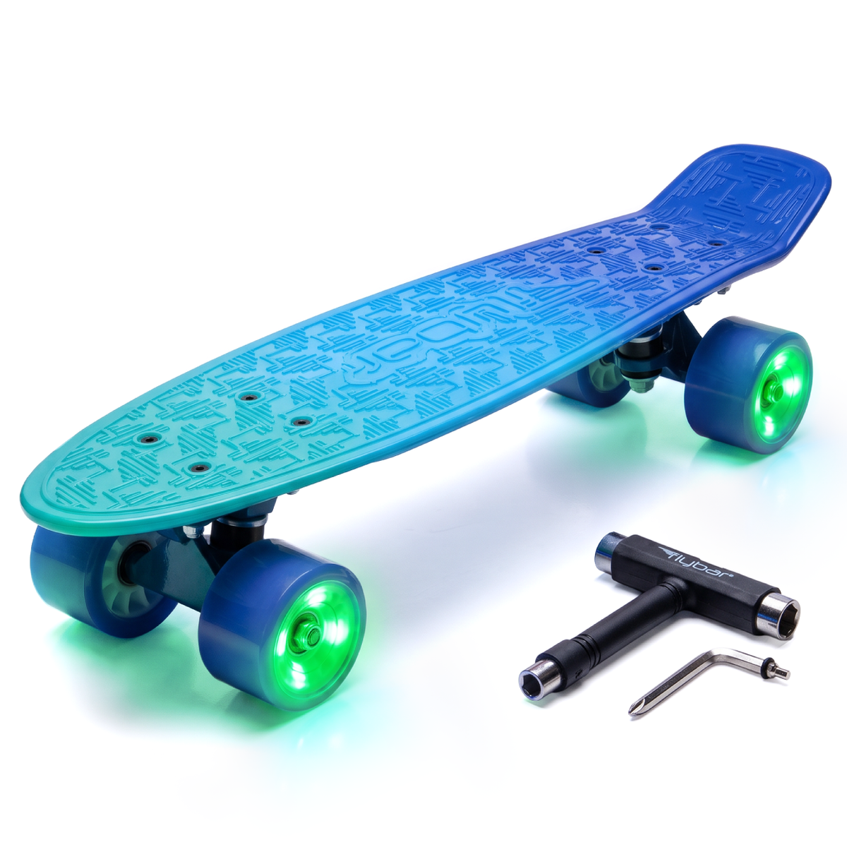 Flybar 22 Inch Kids Skateboard – Mini Cruiser Skateboards for Kids Ages 6-12, Outdoor Toys, Lightweight, Durable, Non-Slip Deck, ABEC-7 Bearings, Holds up to 175 lbs