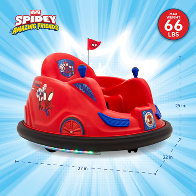 Flybar 6V Marvel Spidey Bumper Car Ride On Toy