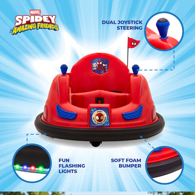 Flybar 6V Marvel Spidey Bumper Car Ride On Toy