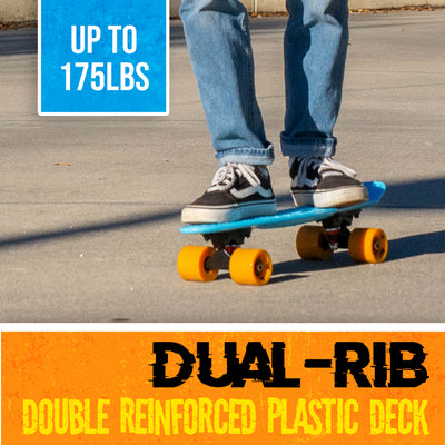 Flybar 22 Inch Kids Skateboard – Mini Cruiser Skateboards for Kids Ages 6-12, Outdoor Toys, Lightweight, Durable, Non-Slip Deck, ABEC-7 Bearings, Holds up to 175 lbs
