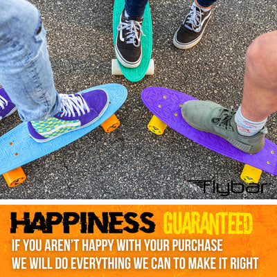 Flybar 22 Inch Kids Skateboard – Mini Cruiser Skateboards for Kids Ages 6-12, Outdoor Toys, Lightweight, Durable, Non-Slip Deck, ABEC-7 Bearings, Holds up to 175 lbs
