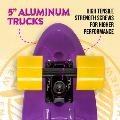 Flybar 22 Inch Kids Skateboard – Mini Cruiser Skateboards for Kids Ages 6-12, Outdoor Toys, Lightweight, Durable, Non-Slip Deck, ABEC-7 Bearings, Holds up to 175 lbs