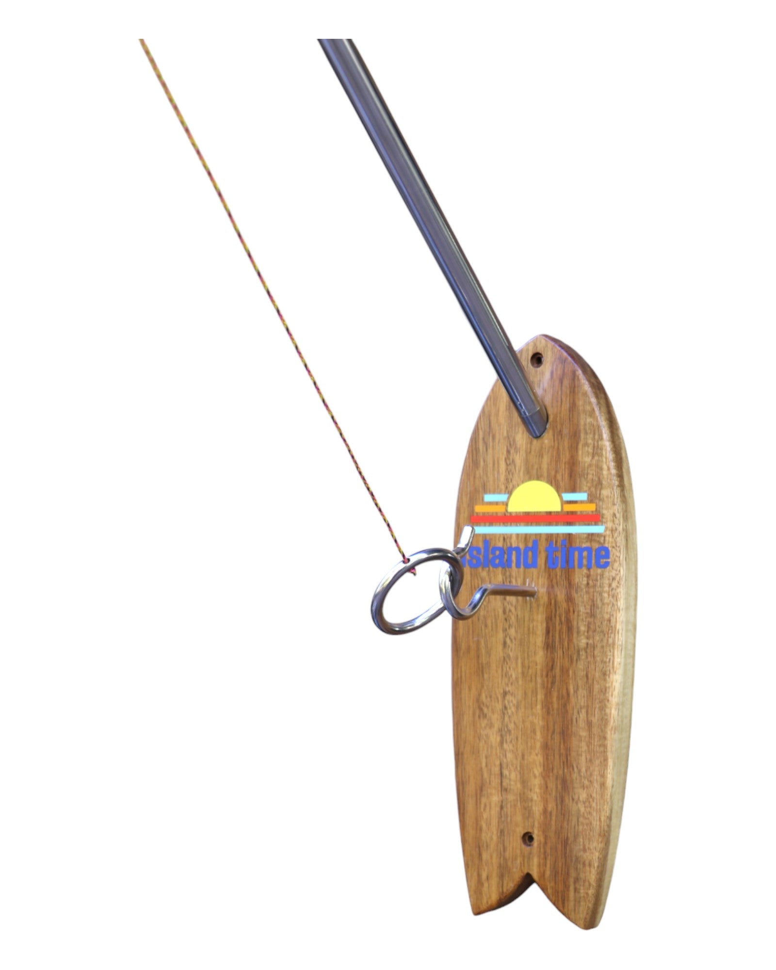 Island Time Sports Ring Toss Game - Outdoor Yard Beach Games for Adults and Family, Hook and Ring Games with String and Hooks for Indoor/Outdoor Use (With telescoping pole)