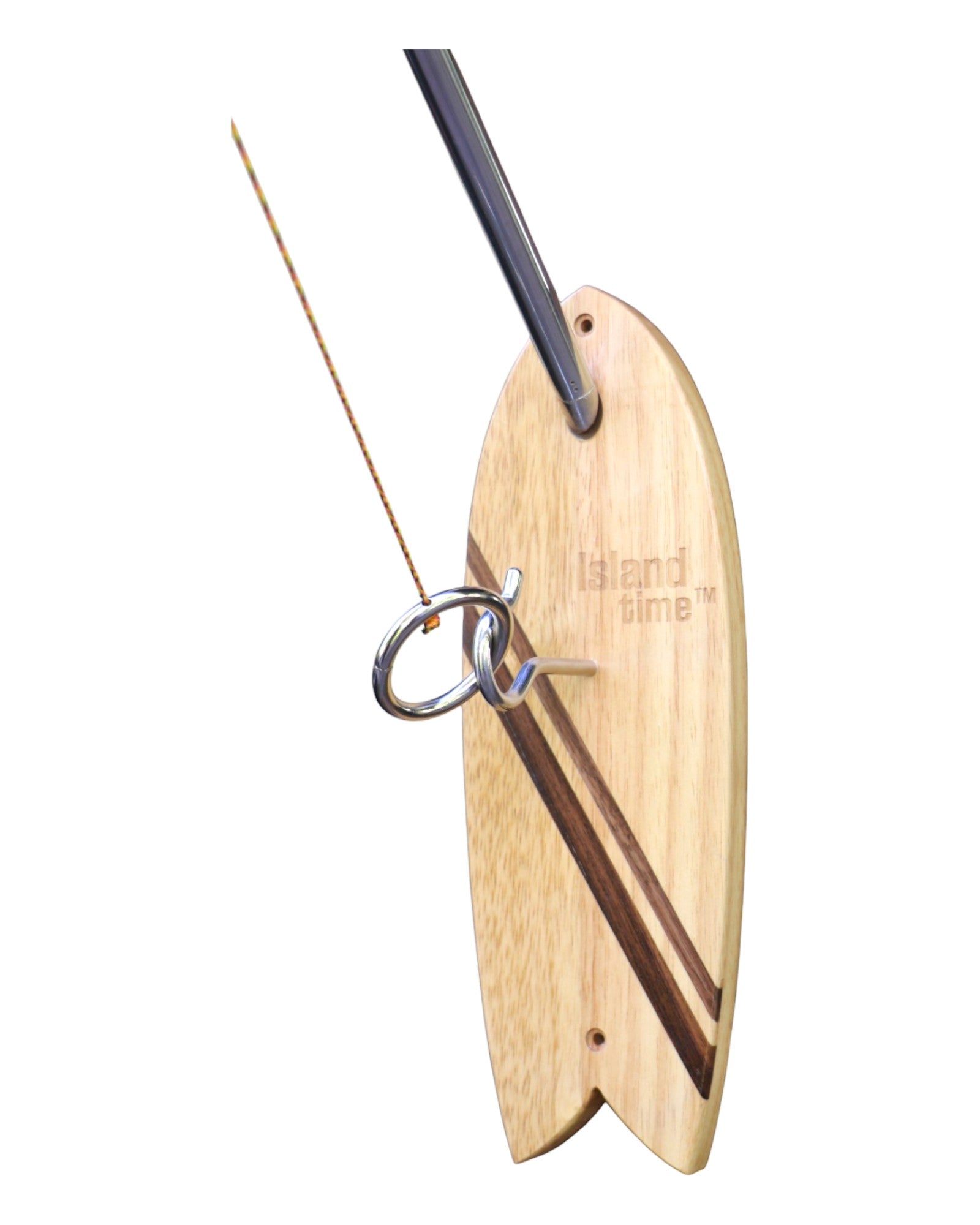 Island Time Sports Ring Toss Game - Outdoor Yard Beach Games for Adults and Family, Hook and Ring Games with String and Hooks for Indoor/Outdoor Use (With telescoping pole)