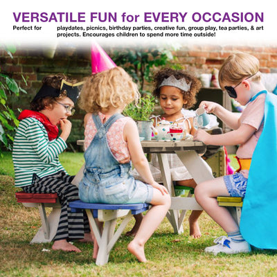 Plum® Circular Picnic Table with Coloured Seats